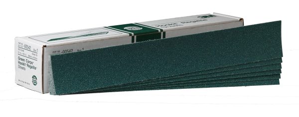 3M 00542 Green Corps Hookit Sheet, 40, 2-3/4 in x 16-1/2 in, 50 sheets per carton