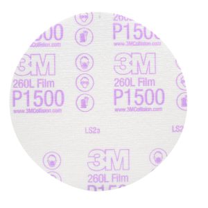 3M 00950 Hookit Finishing Film Abrasive Disc 6 in, 1500+ Grade, 100 Pack, Clear Coat Sanding, Paint Finishing, Defect Removal, Tear Resistant