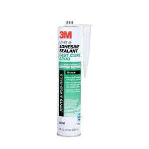 3M 06564 Marine Adhesive Sealant Fast Cure 4200FC Black, 10 fl oz (295 mL) cartridge