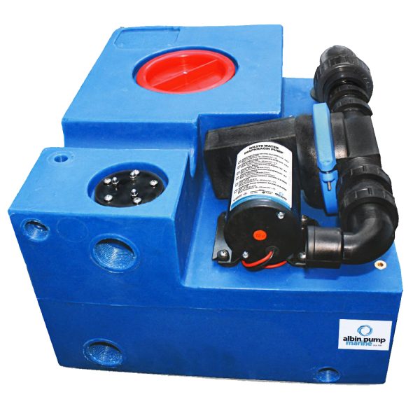ALBIN 03-02-008 PUMP 19 GALLON (72L) WASTE WATER TANK CPL DIAPHRAGM - 12V