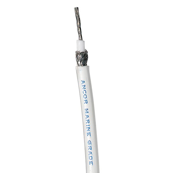 ANCOR 1515-FT RG 8X WHITE TINNED COAXIAL CABLE - SOLD BY THE FOOT