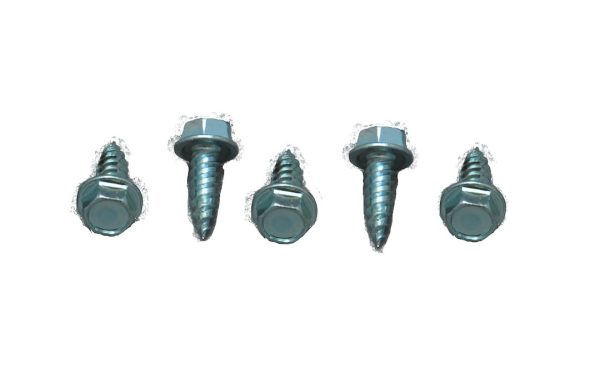AP PRODUCTS 012-TR50 8 X 1/2 50PK 1/2FT SCREWS, Self Tapping Type; 8 Inch x 1/2 Inch Length; Unslotted Hex Washer Head; Case Of 50; Zinc Plated