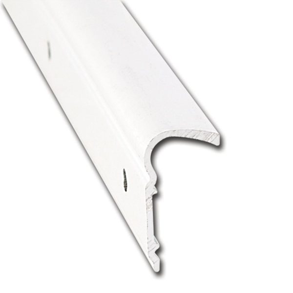AP PRODUCTS 021-51101-16 ROOF TRIM P.WHT 16FT EA, Non-Insert Roof Rim Type; 1-1/8 Inch Height x 1/2 Inch Width x 16 Foot Length; Polar White; Aluminum; Single