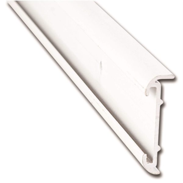 AP PRODUCTS 021-51601-16 Trim Molding; Short Lip Insert Type; 1-3/16 Inch Height x 2/5 Inch Width x 16 Foot Length; White; Aluminum; Single