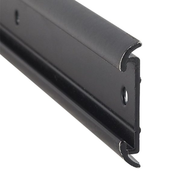 AP PRODUCTS 021-54602-8 FLAT TRIM W/ BLK 8FT EA, Flat Trim Type; With Insert Section (Trim/ Screw Cover Is Separate); 1-1/4 Inch Height x 1/5 Inch Width x 8 Foot Length; Black; Aluminum; Single