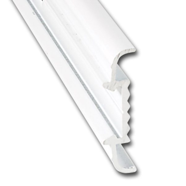 AP PRODUCTS 021-56401-8 MOLDING TRIM P.WHT 8FT EA, Insert Molding Trim Type; 1-1/4 Inch Height x 1/3 Inch Width x 8 Foot Length; Polar White; Aluminum