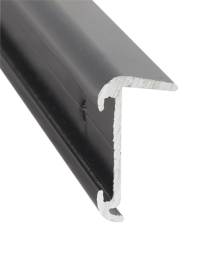 AP PRODUCTS 021-57402-8 ROOF EDGE BLK 8FT EA, Insert Roof Edge Type; 1-1/16 Inch Height x 5/8 Inch Width x 8 Foot Length; Black; Aluminum; Single