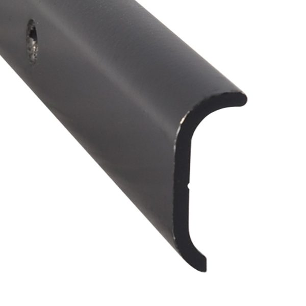 AP PRODUCTS 021-86002-16 S.LEG NON TRIM BLK 16FT EA, Short Leg Trim Type; 1 Inch Height x 1/3 Inch Width x 16 Foot Length; Black; Aluminum