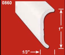 AP PRODUCTS 021-86003-16 S.LEG NONTRIM MILL 16FT EA, Short Leg Trim Type; 1 Inch Height x 1/3 Inch Width x 16 Foot Length; Aluminum