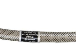 AP PRODUCTS MER425HSS-24P STAINLESS PIGTAIL HGH CAP, For Connecting Propane Cylinders To The Propane Regulator; Female QCC (Quick Check Connector) Type 1 Connection x 1/4 Inch Male Inverted Flare; With Thermal Protection; 24 Inch Length
