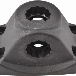 ATTWOOD 50117 5011-7 Heavy-Duty Fishing Rod Holder Combo Mount, Mounts on Top or Side of Gunwale, Positive Lock, Black