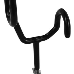 ATTWOOD 50623 5062-3 25-Degree Sure Grip Steel Rod Holder with Mounting Base and 4-Inch Stem, Black Finish