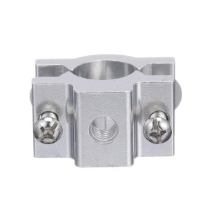 ATTWOOD 50743 5074-3 Sure-Grip Rod Holder Mounting Base Clamp-On Rail Base, Fits Round Rail Up to 7/8-In. Diameter, Extruded Aluminum,Silver