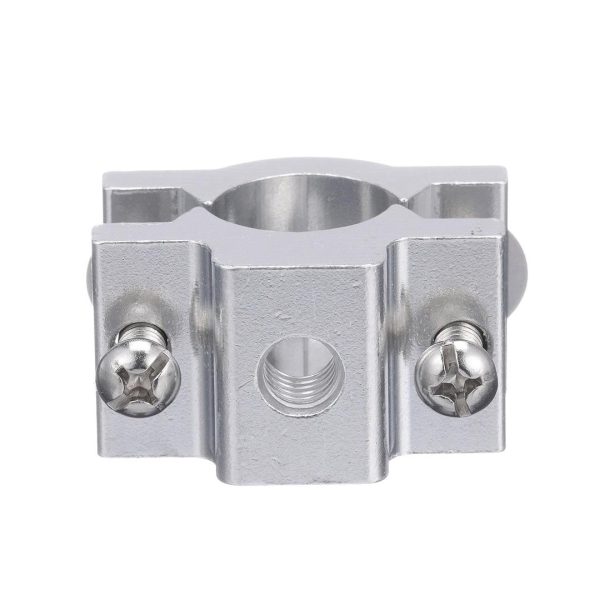 ATTWOOD 50743 5074-3 Sure-Grip Rod Holder Mounting Base Clamp-On Rail Base, Fits Round Rail Up to 7/8-In. Diameter, Extruded Aluminum,Silver