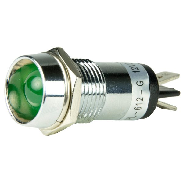 BEP 1001103 LED PILOT INDICATOR LIGHT - 12V - GREEN