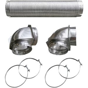 BUILDERS BEST 110050 Semi-Rigid Dryer Vent Kit with Close Elbow