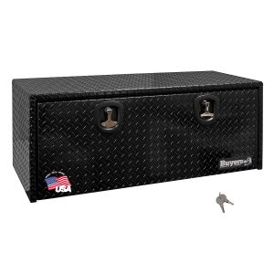BUYERS PROD 1725110 Black Diamond Tread Aluminum Underbody Truck Tool Box, 18 x 18 x 48 Inch, Made In The USA, Truck Box For Storage & Organization, Durable Job Box for Truck