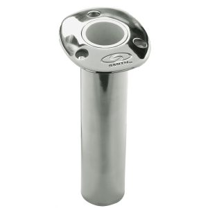 C.E. SMITH 53670A FLUSH MT ROD HOLDER SILVER STAINLESS 9 INCH DEP 0 DEG