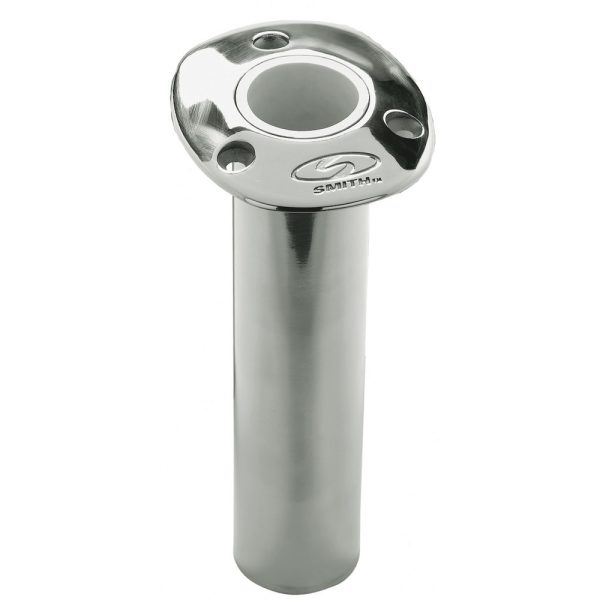 C.E. SMITH 53670A FLUSH MT ROD HOLDER SILVER STAINLESS 9 INCH DEP 0 DEG