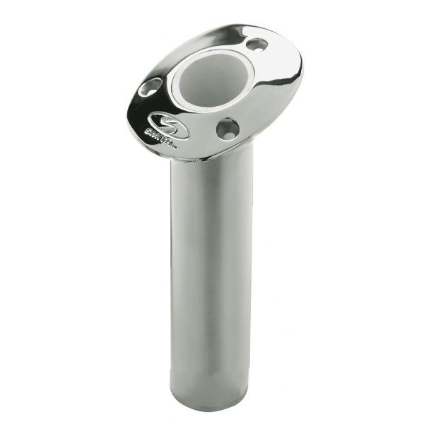 C.E. SMITH 53671A FLUSH MT ROD HOLDER SILVER STAINLESS 9 INCH DEP 15 DEG