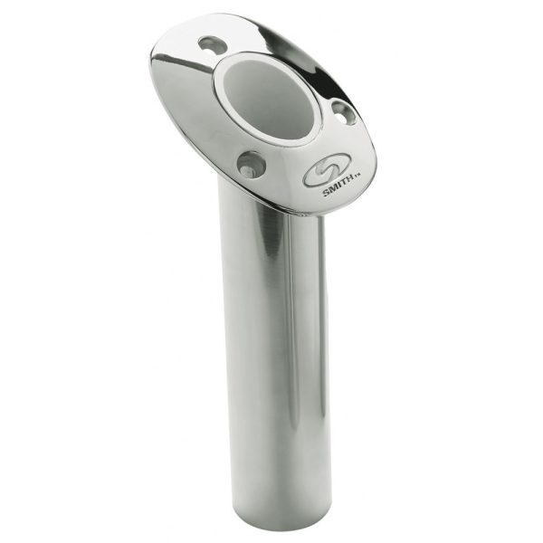 C.E. SMITH 53672A FLUSH MT ROD HOLDER SILVER STAINLESS 9 INCH DEP 30 DEG