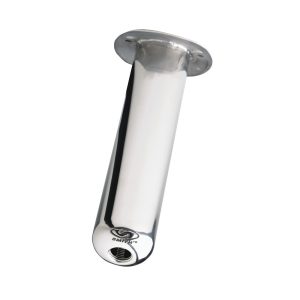 C.E. SMITH 53680CA FLUSH MT ROD HOLDER SILVER STAINLESS 10.5 INCH 0 DEG
