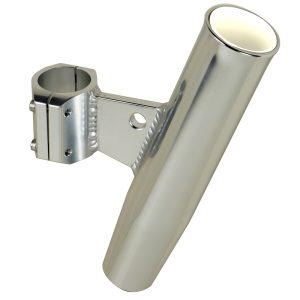 C.E. SMITH 53715 ALUMINUM CLAMP-ON ROD HOLDER - VERTICAL - 1.315 INCH OD - FITS 1 INCH PIPE