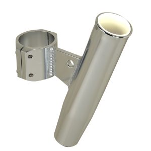 C.E. SMITH 53745 ALUMINUM CLAMP-ON ROD HOLDER - VERTICAL - 2.375 INCH OD - FITS 2 INCH PIPE