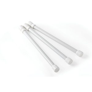 CAMCO 44063 Cupboard Bars White 2 Pack Adjustable Spring Loaded Refrigerator Cabinet Rods