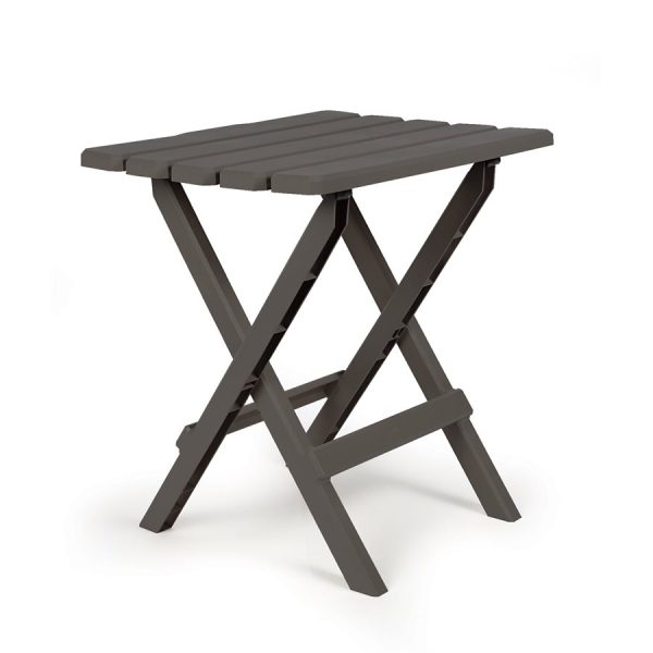 CAMCO 51885 Charcoal Large Adirondack Portable Outdoor Folding Side Table, Perfect for The Beach, Camping, Picnics, Cookouts & More, Weatherproof & Rust Resistant