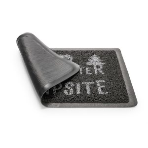 CAMCO 53200 Life Is Better At The Campsite Scrub Mat - Grey/White