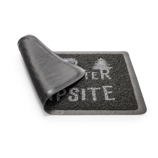 CAMCO 53200 Life Is Better At The Campsite Scrub Mat - Grey/White