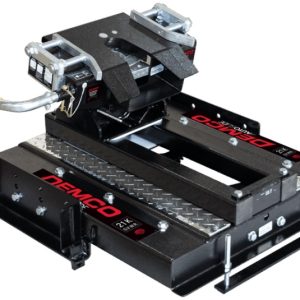 DEMCO 8550035 AUTOSLD 5TH HTCH 21K RAILS NOT INC, With Fifth Wheel Ultra Adapter Plates/ Fifth Wheel Automatic Slides/ 3 Vertical Height Adjustment To Level Truck For Trailer/ Bed Rails Not Included; 21000 Pound Weight Carrying Capacity; Auto Slide Type