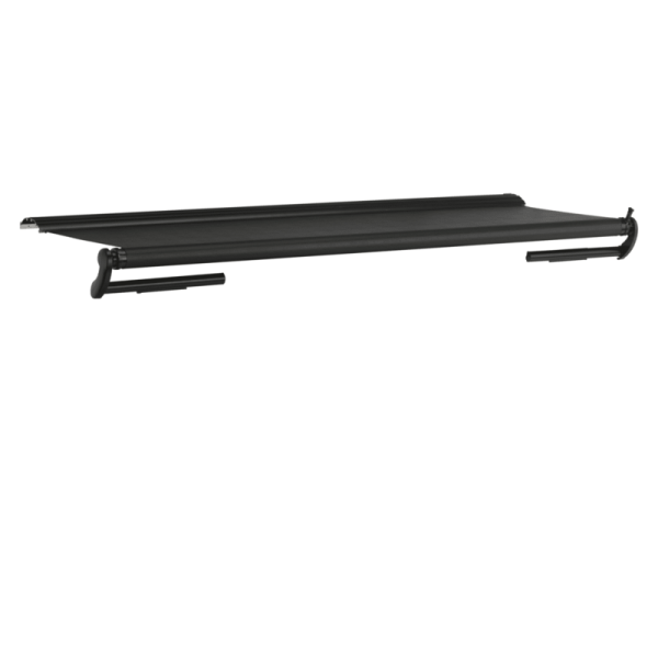 DOMETIC 98410FJ.108U SLD TOP ELT 4 SLT BLACK 108, Slide-Out Awning; Automatically Extends/ Retracts With The Slide Out; 108 Inch Length; Black; Vinyl; Black Metal Weather Cover With Hinge; Bracket Kit Must Be Purchased Separately