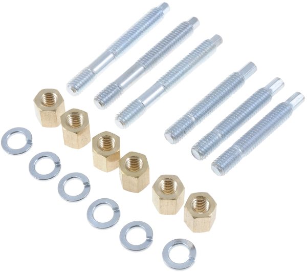 DORMAN 03147 Front Exhaust Stud Kit 3/8-16 x 2-1/2 In. and 3/8-16 x 3-1/4 In. Compatible with Select Models