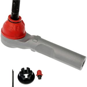 DORMAN TO90055RD Chassis Tie Rod End; Premium; OE Replacement; 140 Millimeter Length; Rugged Design; With Castle Nut/ Cotter Pin And Fitting Made for and Compatible with the Chevy and GMC