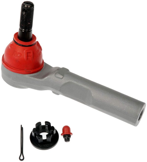 DORMAN TO90055RD Chassis Tie Rod End; Premium; OE Replacement; 140 Millimeter Length; Rugged Design; With Castle Nut/ Cotter Pin And Fitting Made for and Compatible with the Chevy and GMC