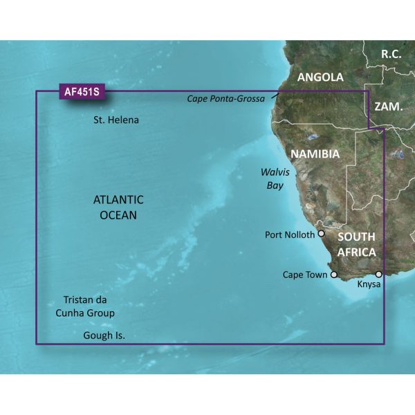 GARMIN 010-C0751-00 BLUECHART G2 VISION HD - VAF451S - NAMIBIA - KNYSNA, SA - MICROSD/SD