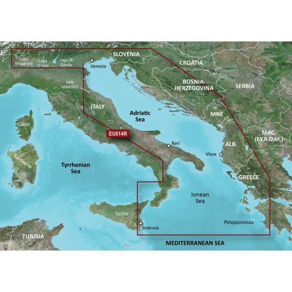 GARMIN 010-C0772-00 BLUECHART G2 VISION HD - VEU014R - ITALY, ADRIATIC SEA - MICROSD;/SD