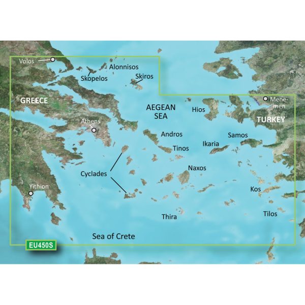 GARMIN 010-C0794-00 BLUECHART G2 VISION HD - VEU450S - ATHENS & CYCLADES - MICROSD/SD