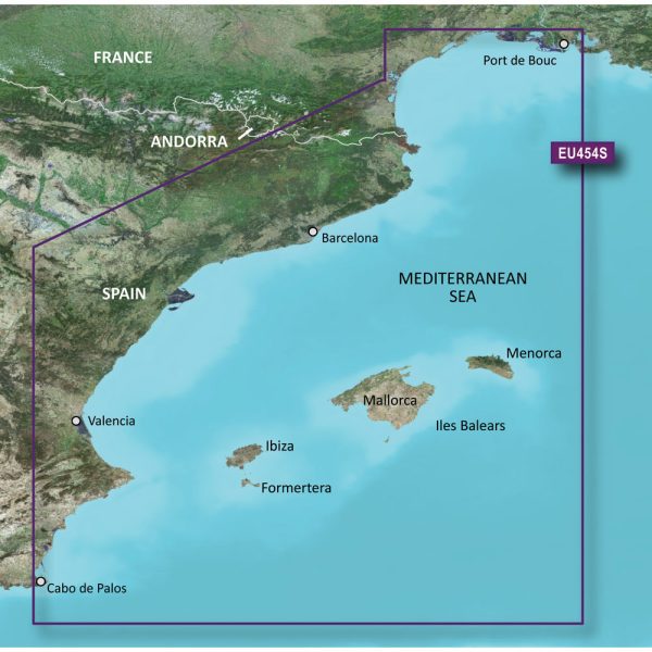 GARMIN 010-C0798-00 BLUECHART G2 VISION HD - VEU454S - BARCELONA & VALENCIA - MICROSD/SD