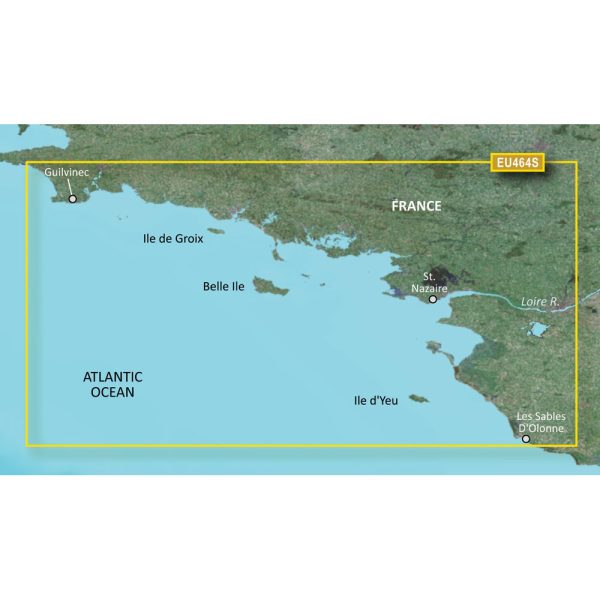 GARMIN 010-C0808-00 BLUECHART G2 VISION HD - VEU464S - PENMARCH TO LES SABLES DOLONNE - MICROSD;/SD