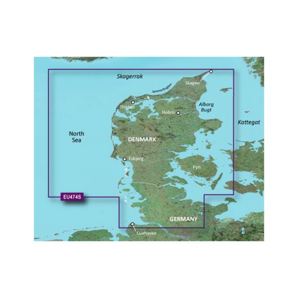 GARMIN 010-C0818-00 BLUECHART G2 VISION HD - VEU474S - ALBORG TO THE EIDER - MICROSD;/SD