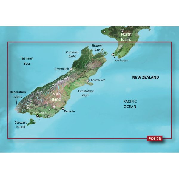 GARMIN 010-C0875-00 BLUECHART G2 VISION HD - VPC417S - NEW ZEALAND SOUTH - MICROSD/SD