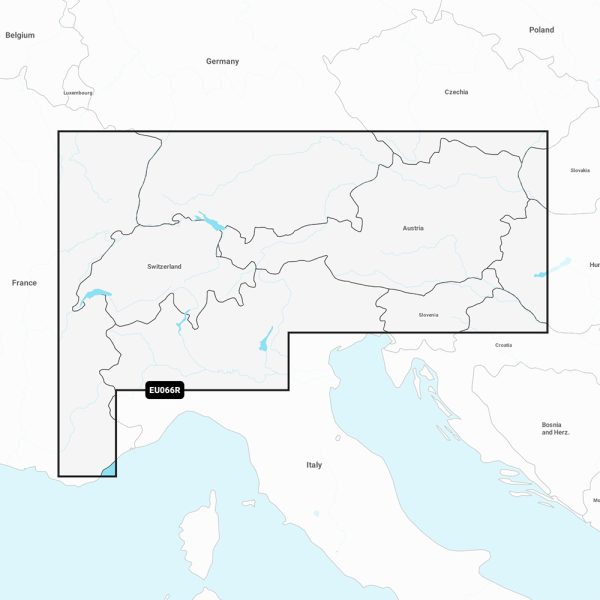 GARMIN 010-C1261-00 NAVIONICS VISION+ NVEU066R - ALPINE, LAKES & RIVERS - INLAND MARINE CHART