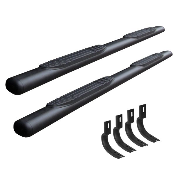 GO RHINO 104409980T 4 INCH 1000 Series Side Steps with Mounting Bracket Kit for Ram 11-14 1500, Dodge 09-10 Ram 1500 (Extended Cab Pickup)