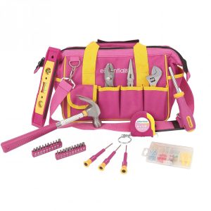 GREATNECK 21043 32-Piece Essentials Around the House Tool Set in Pink Bag