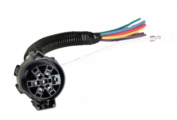 HOPKINS 47214 WIRING, Vehicle Side Extensions Convert The Vehicle Blunt Cut Tow Harness Round GM/ Ford/ and Ram Plug; 10 Inch Length