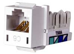 HUBBELL HXJ6W JACK HXJ CAT6 8POS UNIA/B WH