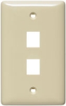 HUBBELL NSP12I PLATE WALL LABEL-LESS 1-G 2-PORT EI